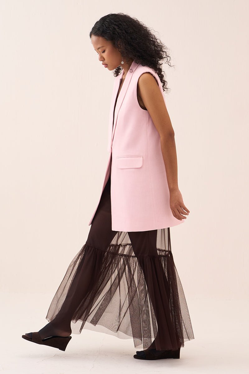 Collared Waistcoat Co - Ord (Set Of 2) - Three Clothing