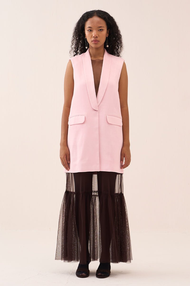Collared Waistcoat Co - Ord (Set Of 2) - Three Clothing