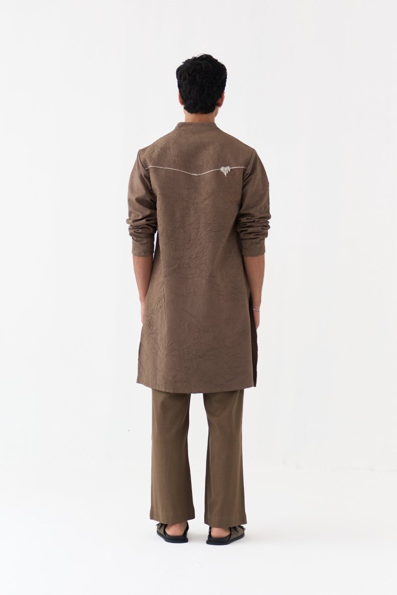 Crush Texture Kurta - Three Clothing