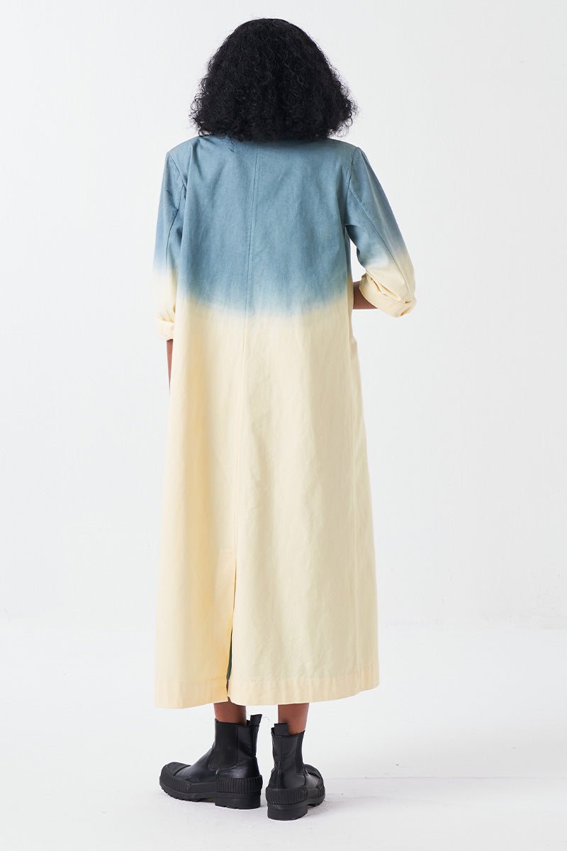 Dip Dye Jacket Teal And Butter - Three Clothing