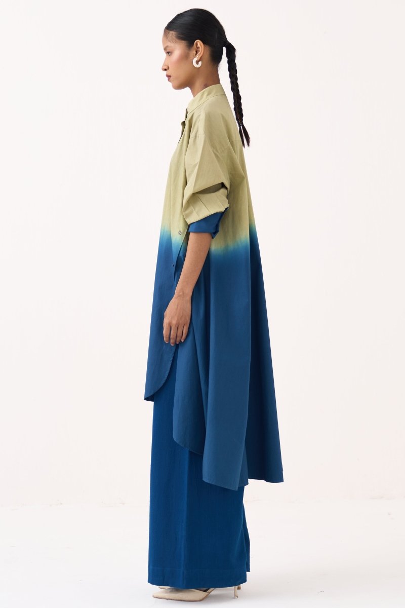 Dip - Dye Side Button Tunic - Three Clothing