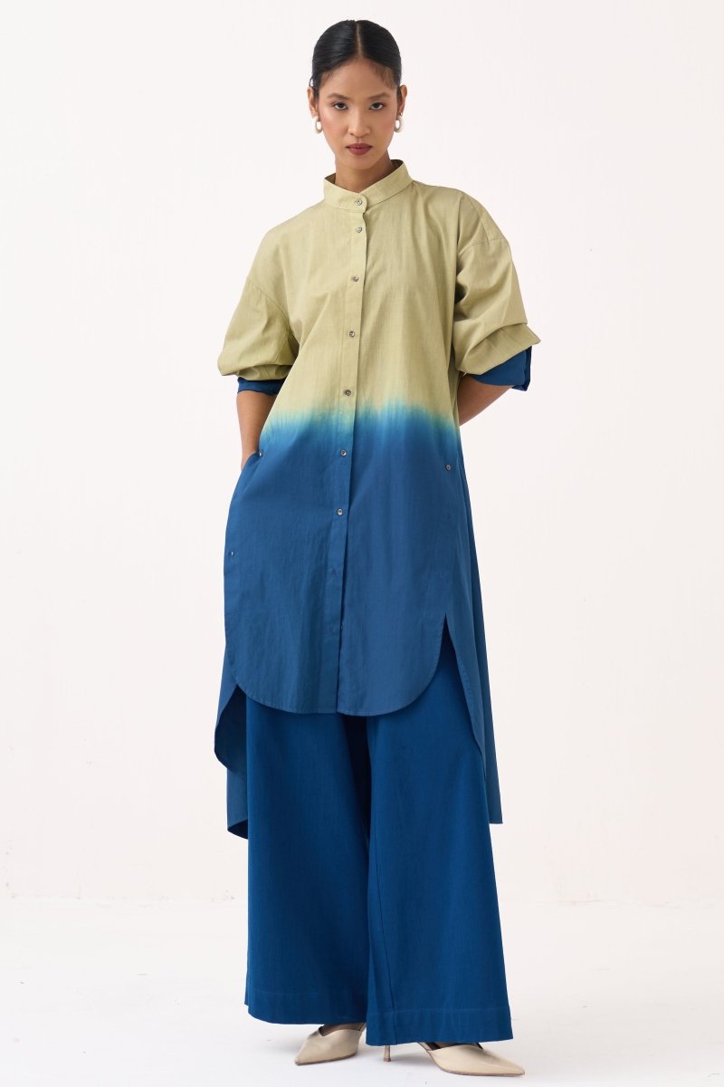 Dip - Dye Side Button Tunic - Three Clothing