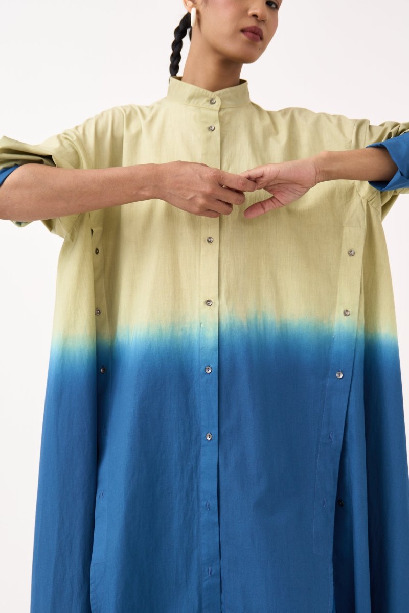 Dip - Dye Side Button Tunic - Three Clothing