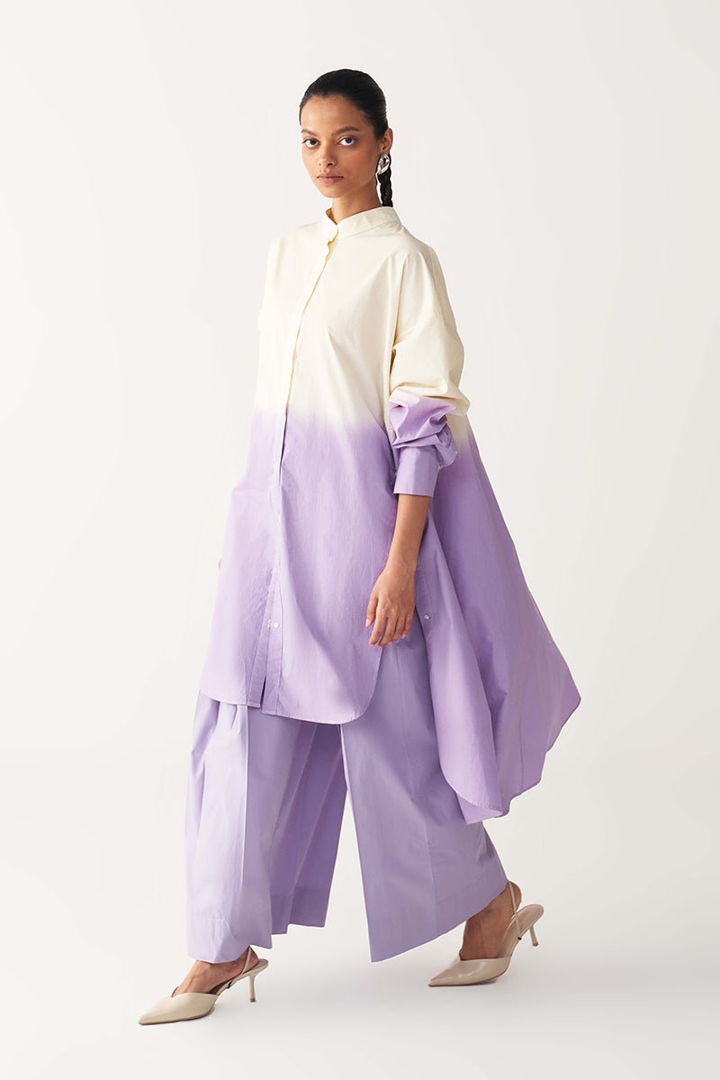 Dip Dye Side Button Tunic Co - Ord - Three Clothing