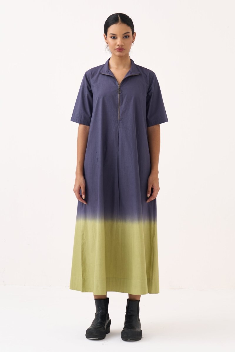 Dip-Dye Turtle Neck Dress - Three Clothing