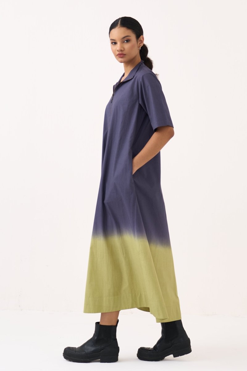 Dip-Dye Turtle Neck Dress - Three Clothing