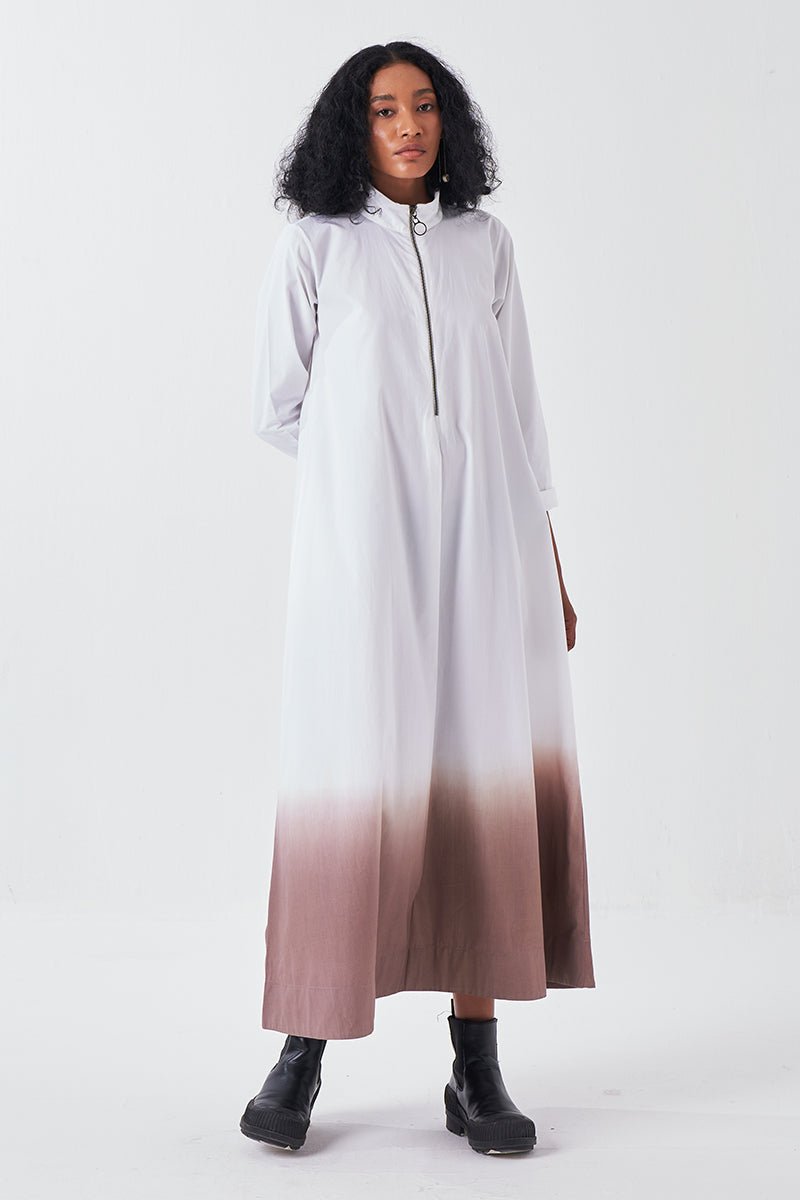 Dip Dye Turtule Neck Dress - Three Clothing