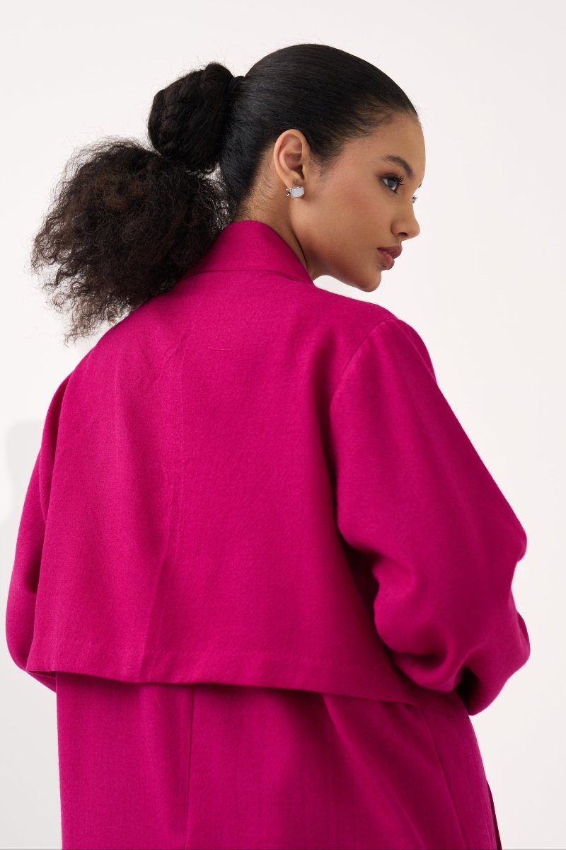 Dip Dye Woollen Trench - Three Clothing