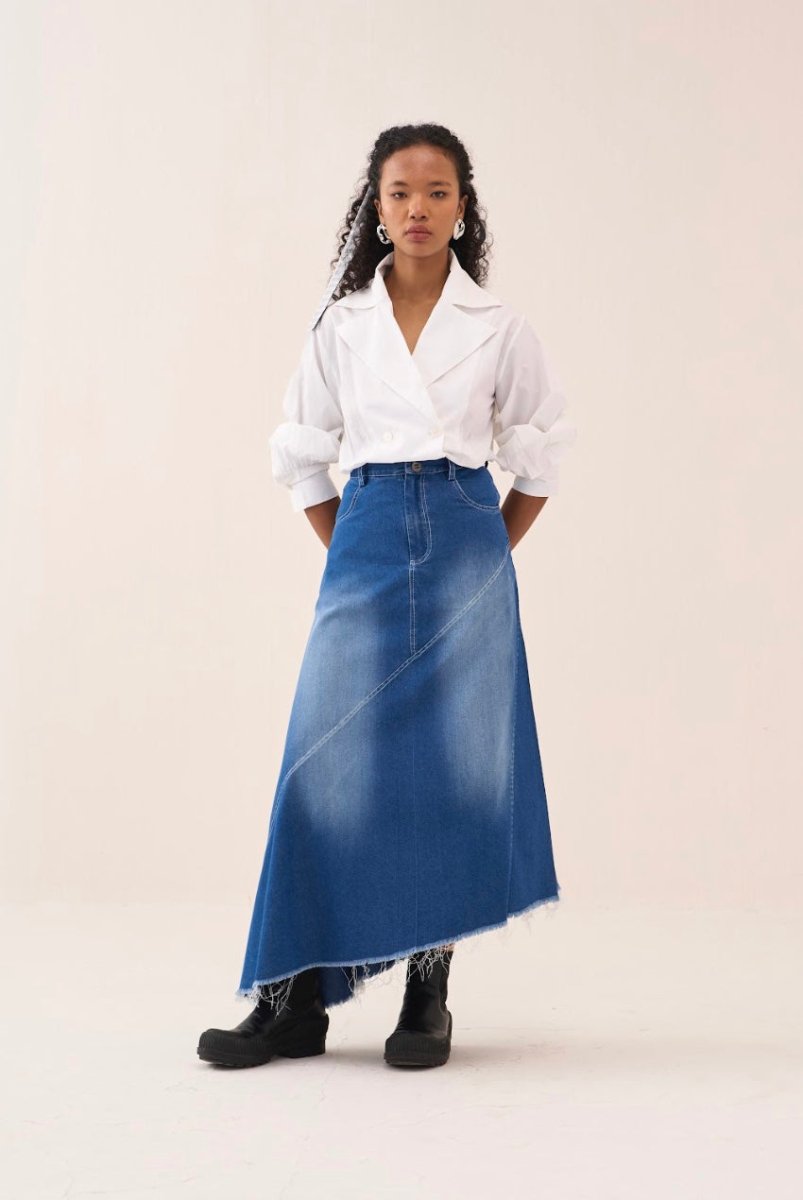 Double Breasted Collared Shirt - Three Clothing