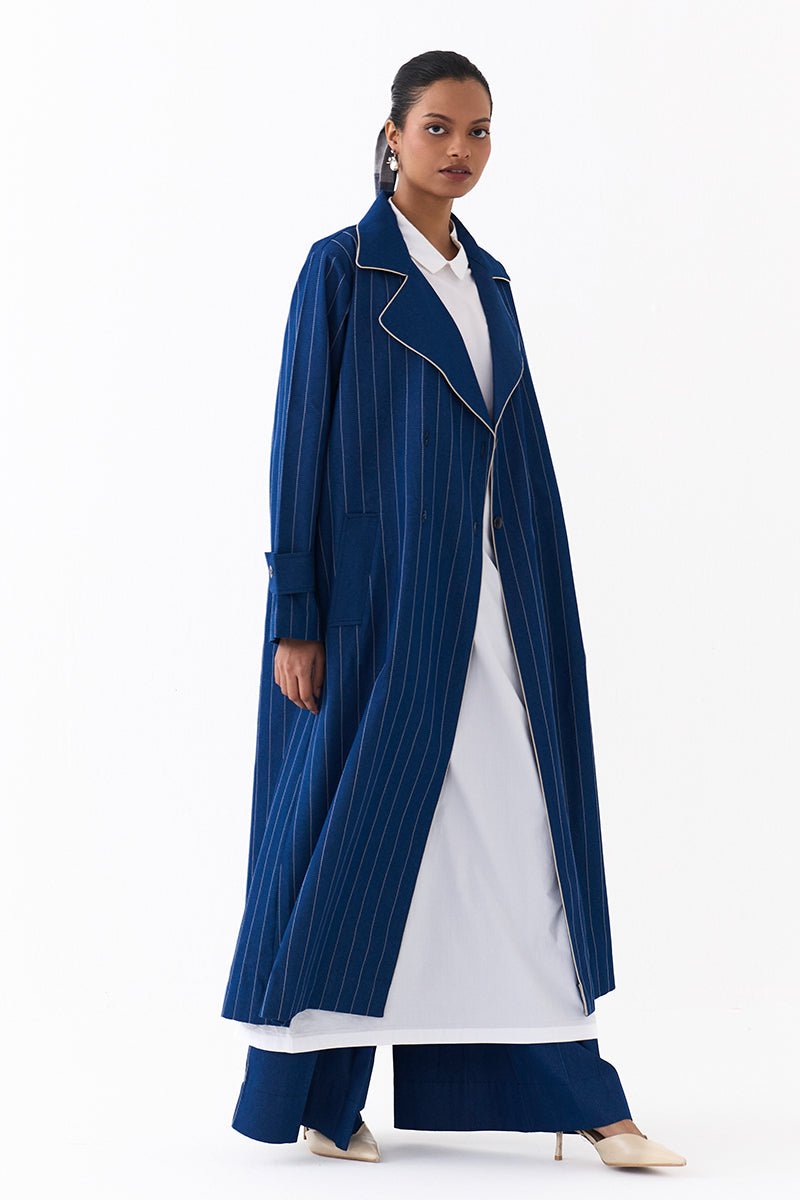 Double Breasted Trench Overlay - Three Clothing