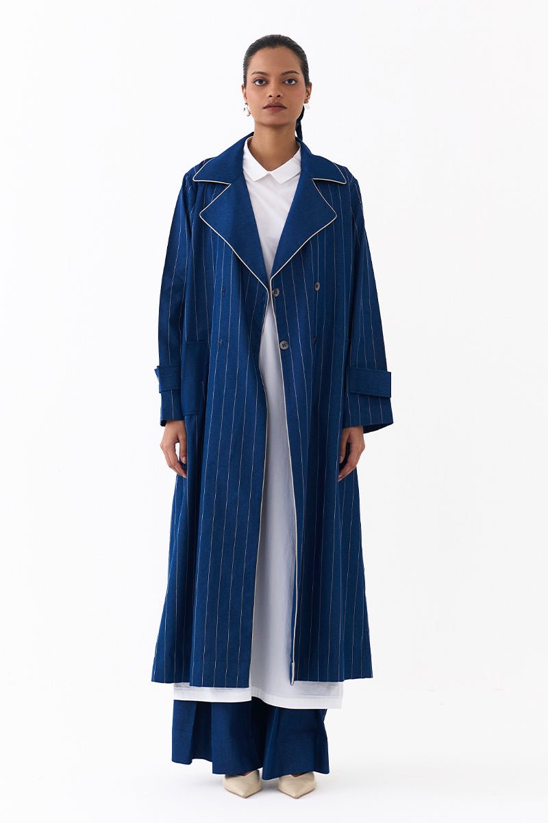 Double Breasted Trench Overlay - Three Clothing