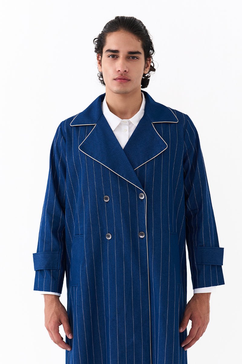 Double Breasted Trench Overlay Co - Ord (Set Of 3) - Three Clothing