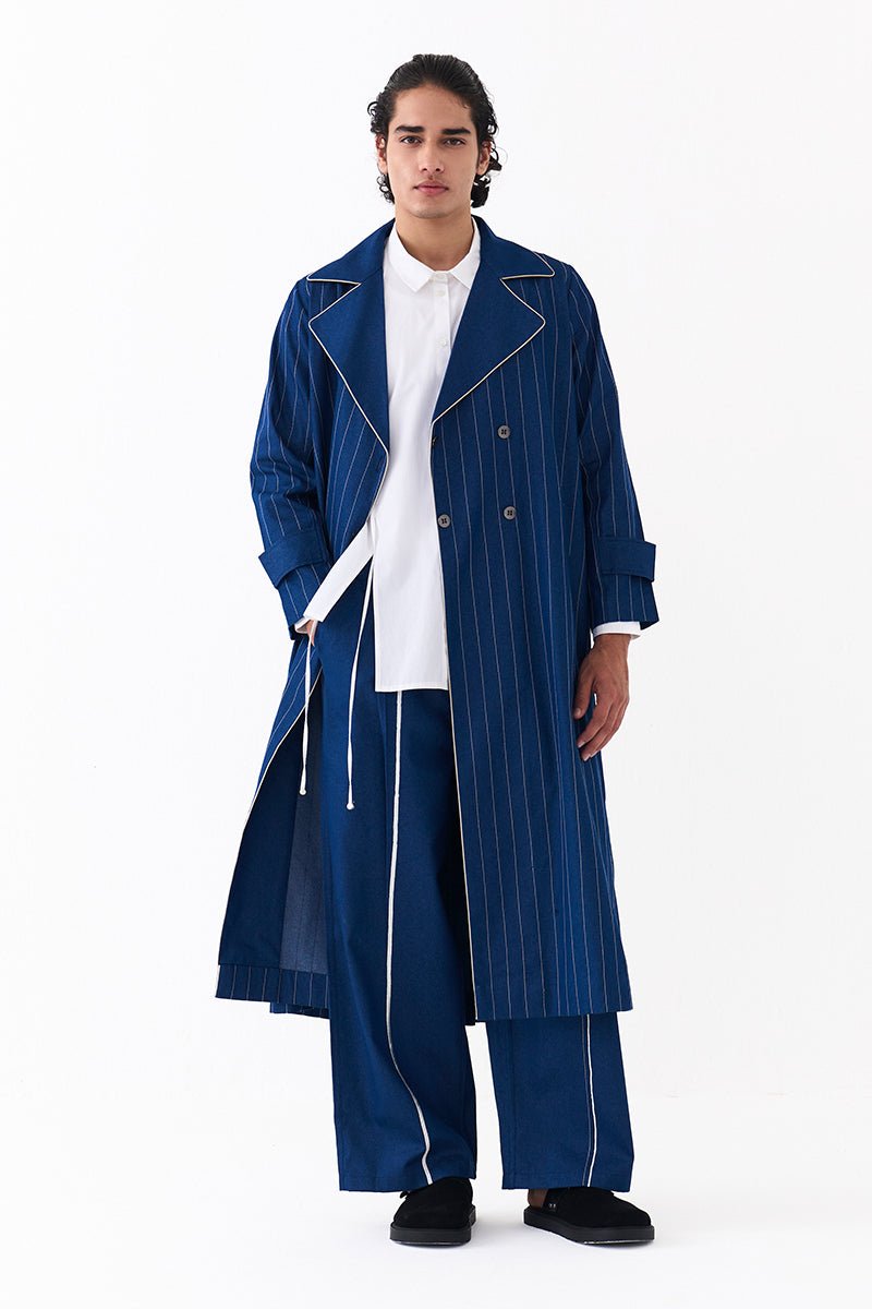 Double Breasted Trench Overlay Co - Ord (Set Of 3) - Three Clothing