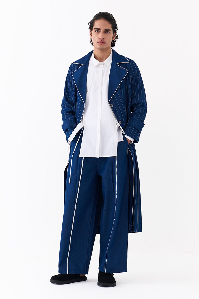 Double Breasted Trench Overlay Co - Ord (Set Of 3) - Three Clothing