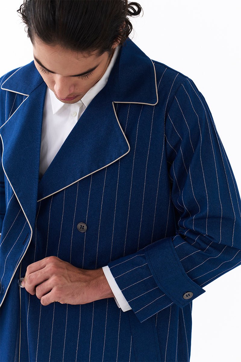 Double Breasted Trench Overlay Co - Ord (Set Of 3) - Three Clothing