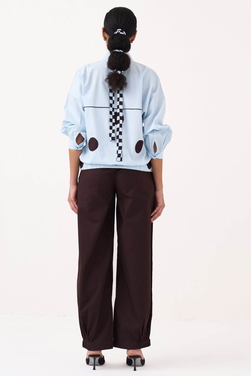 Drawstring Polka Top Co - ord (Set of 2) - Three Clothing