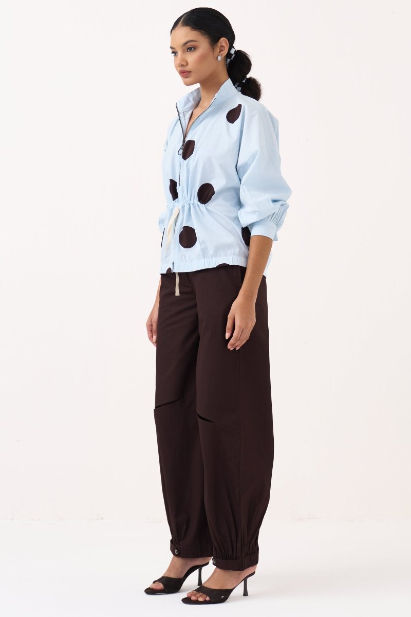 Drawstring Polka Top Co - ord (Set of 2) - Three Clothing
