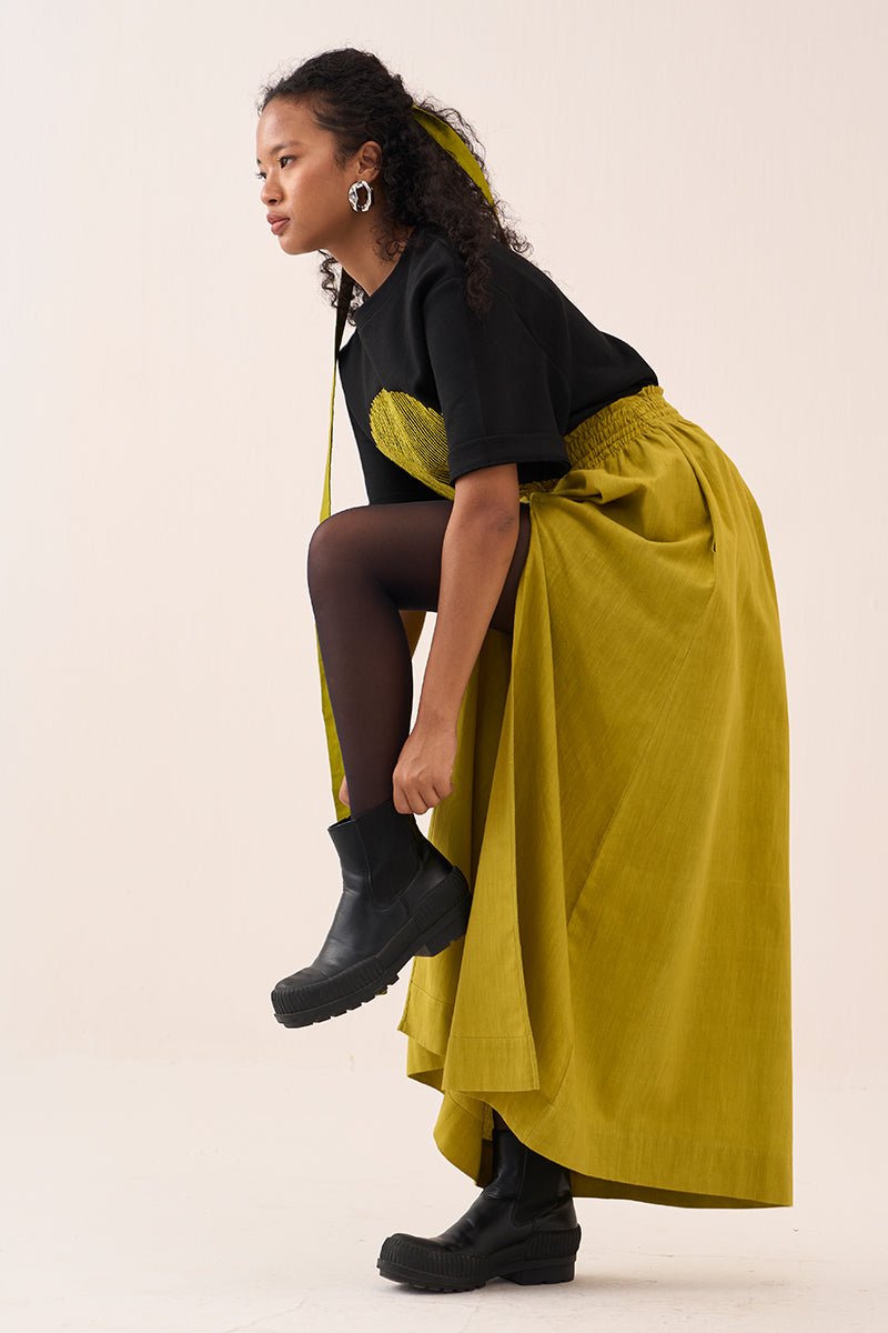 Elasticated Skirt - Three Clothing