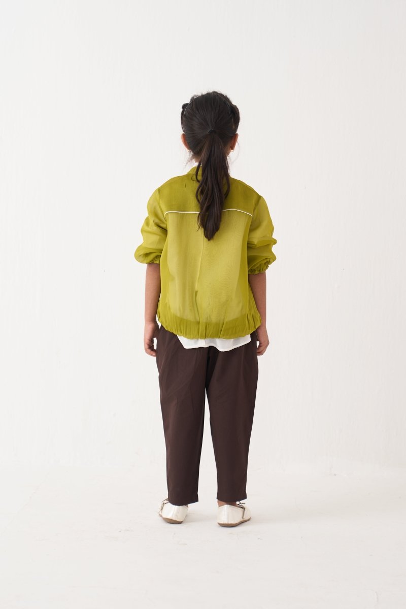 Emb. Applique Bomber Jacket Co - ord (Set Of 3) - Three Clothing