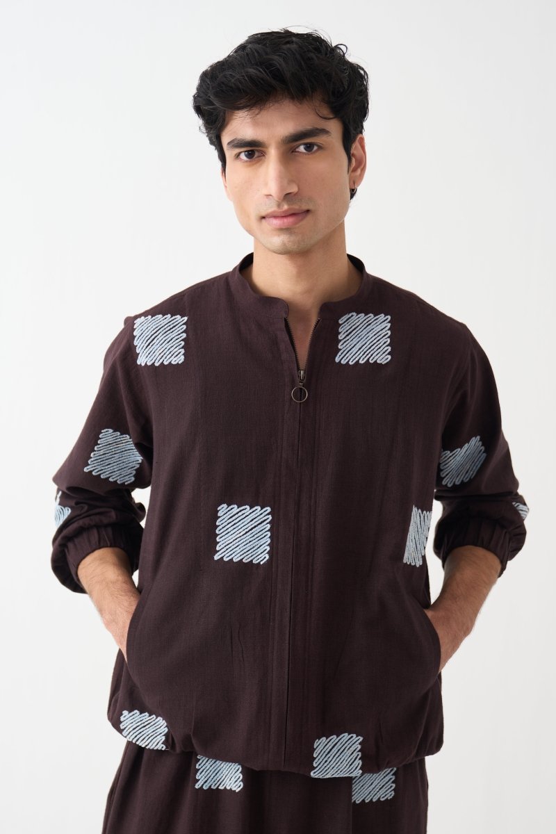 Emb. Bomber Jacket - Three Clothing