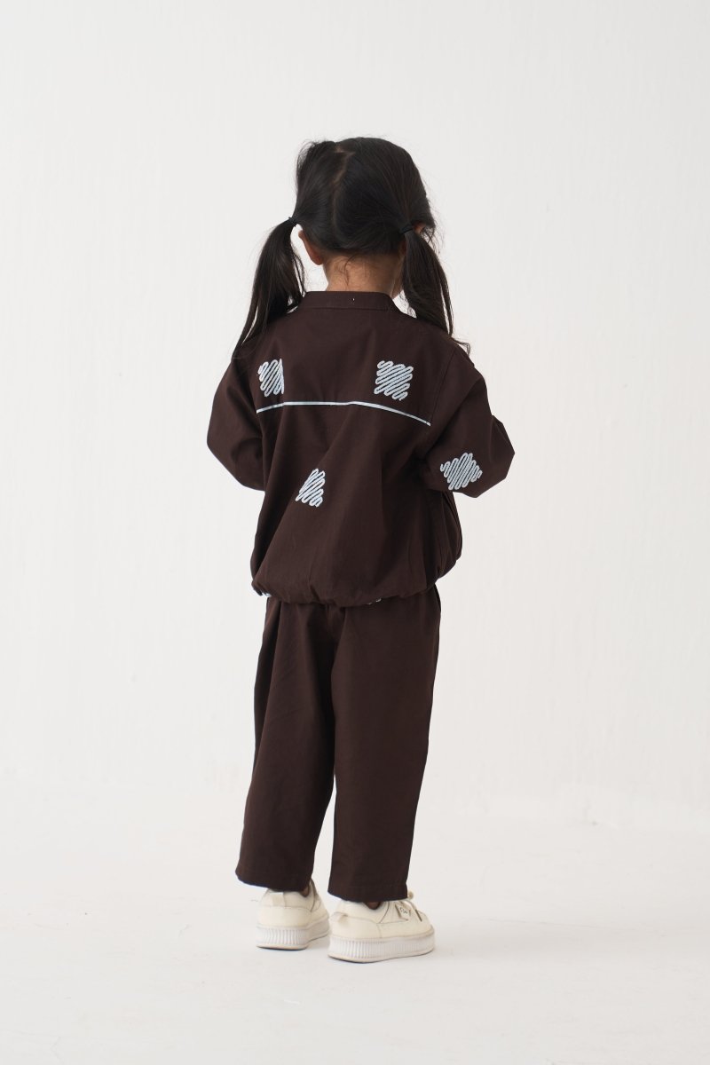 Emb. Bomber Jacket Co - ord (Set Of 2) - Three Clothing