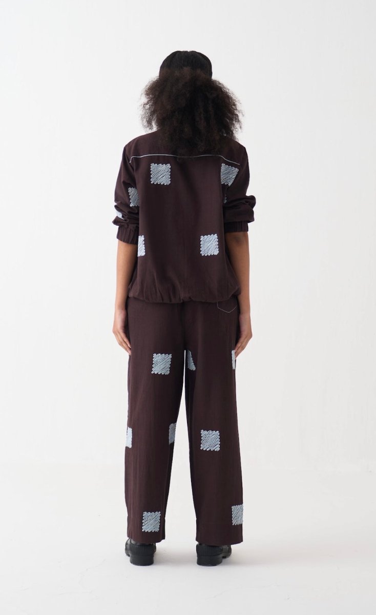 Emb. Bomber Jacket Coord (Set of 2 ) - Three Clothing