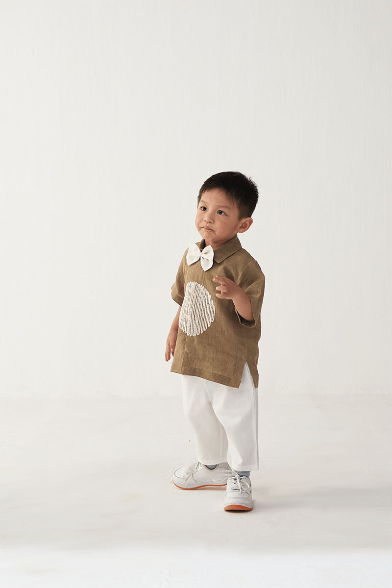 Emb. Circle Shirt Co - Ord - Three Clothing
