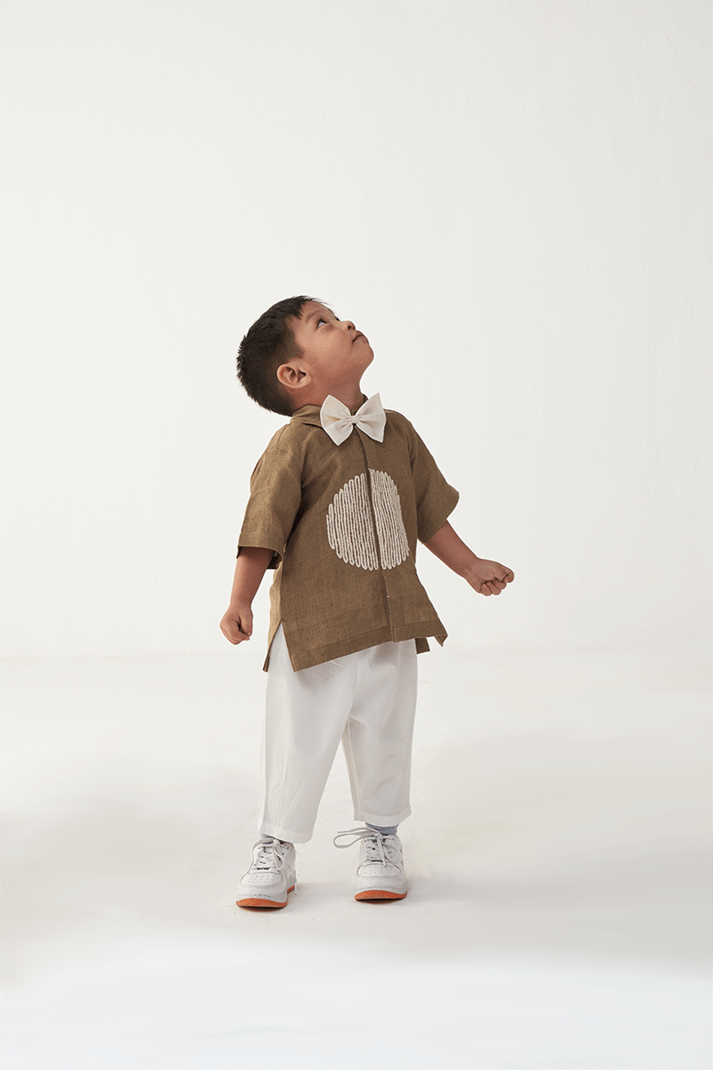 Emb. Circle Shirt Co - Ord - Three Clothing