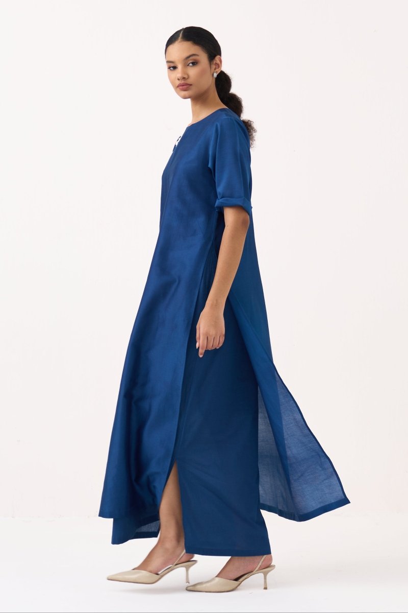 Emb. Double Layer Dress - Three Clothing