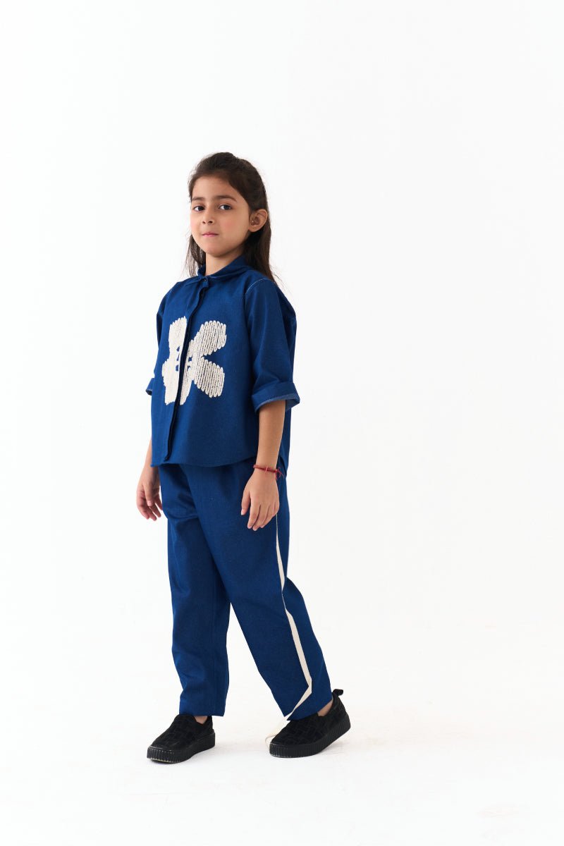 Emb. Floral Shirt - Three Clothing