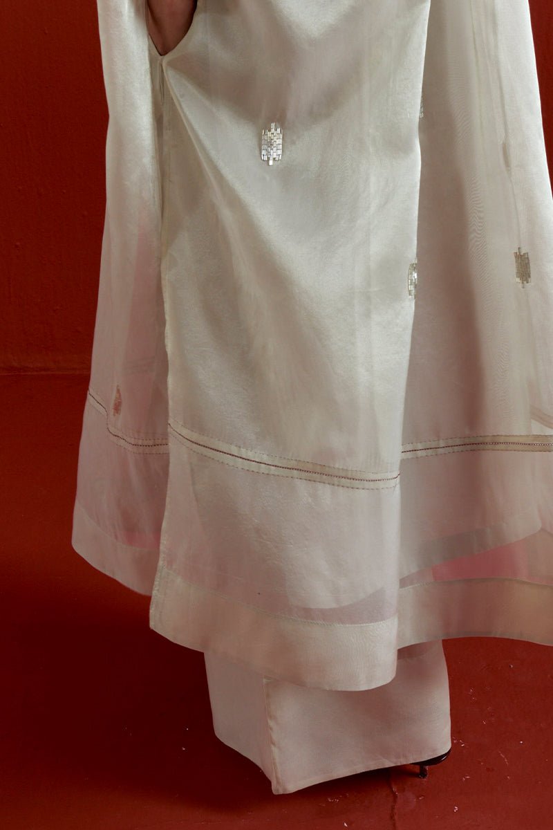 Emb. Gather Neck Shirt Co - Ord - Three Clothing