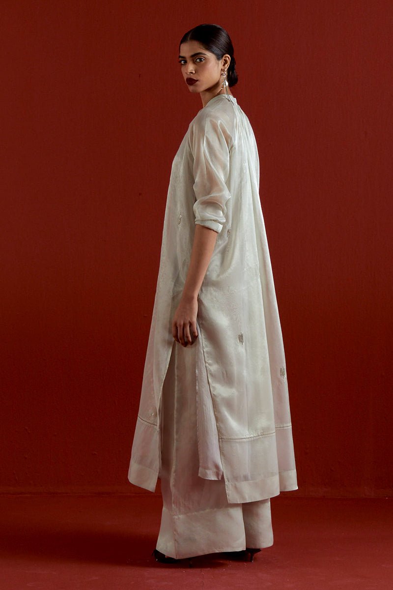 Emb. Gather Neck Shirt Co - Ord - Three Clothing