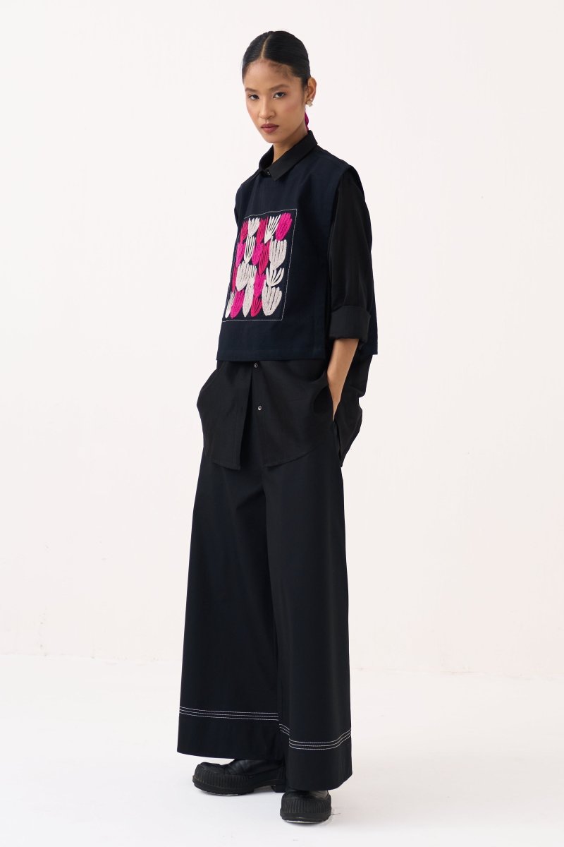 Emb. Patch Crop Overlay (Including Shirt) - Three Clothing