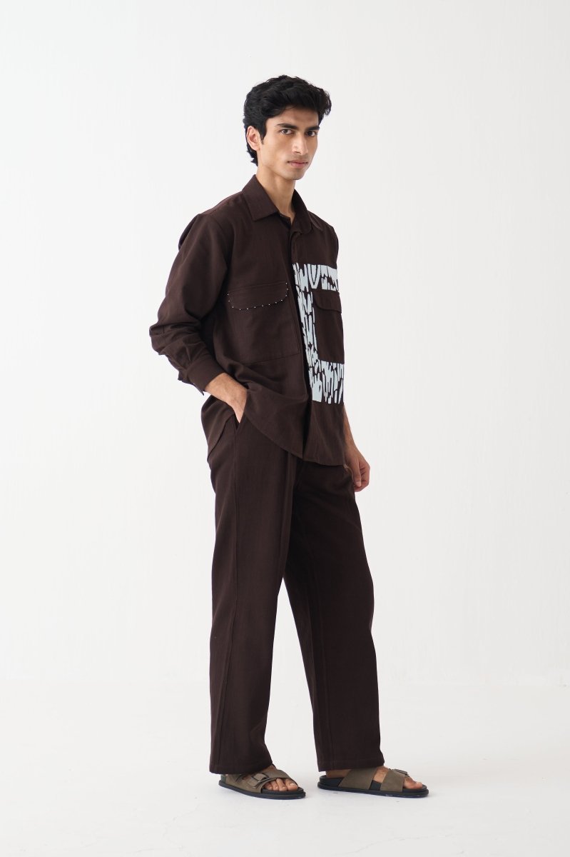 Emb. Patch Detail Shirt - Three Clothing