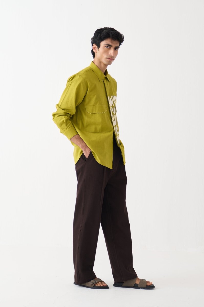 Emb. Patch Detail Shirt - Three Clothing