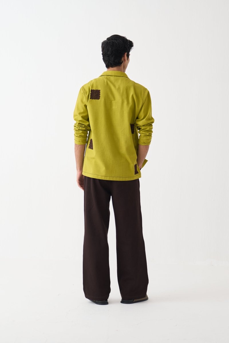 Emb. Patch Pocket Shirt - Three Clothing