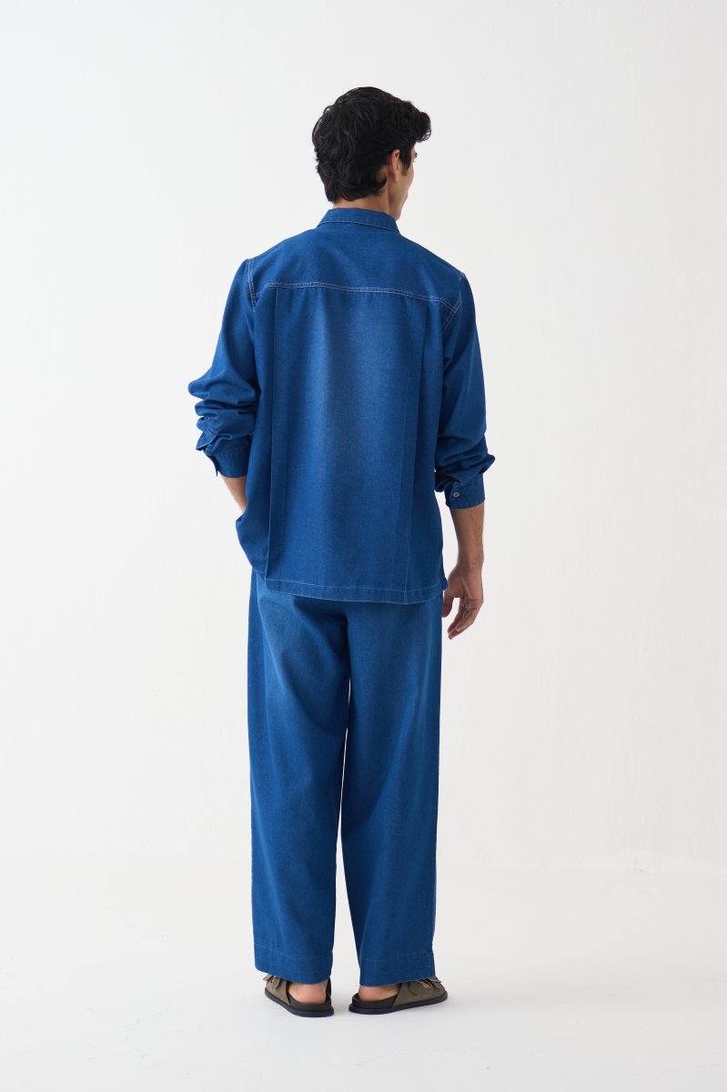 Emb. Patch Pocket Shirt Co - Ord - Three Clothing