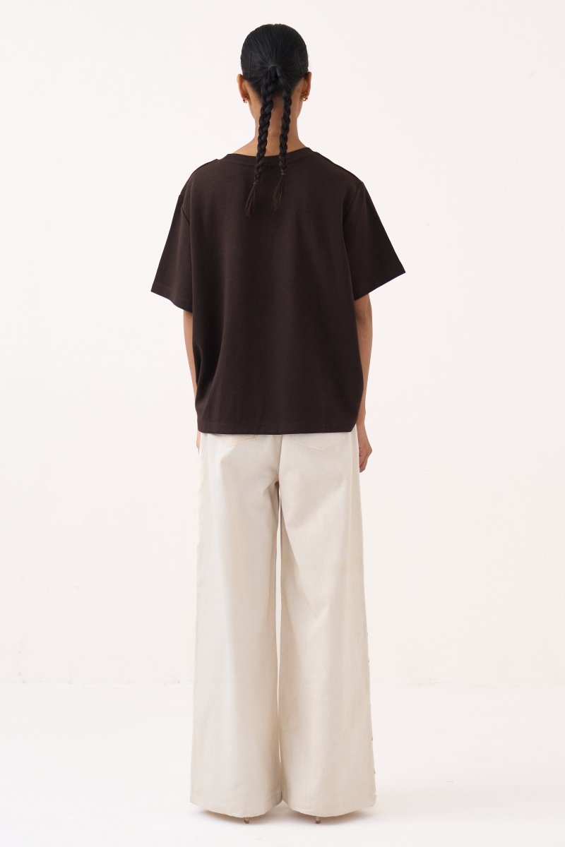 Emb. Patch Pocket T-shirt Co - ord (Set of 2) - Three Clothing