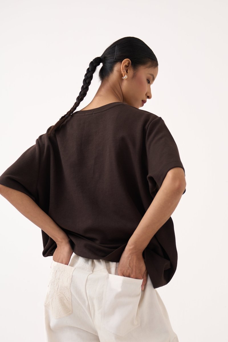 Emb. Patch Pocket T-shirt Co - ord (Set of 2) - Three Clothing