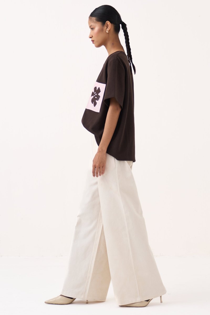 Emb. Patch Pocket T-shirt Co - ord (Set of 2) - Three Clothing
