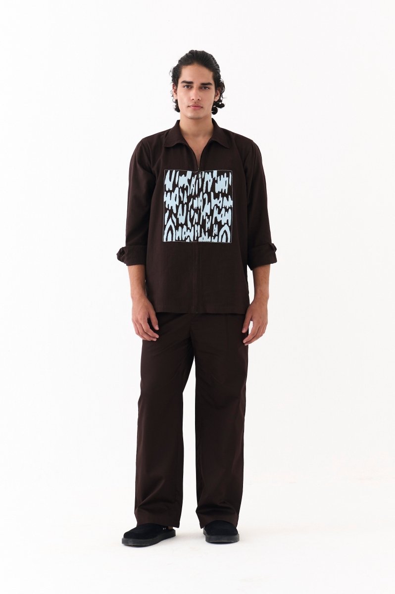 Emb. Patch Shacket - Three Clothing