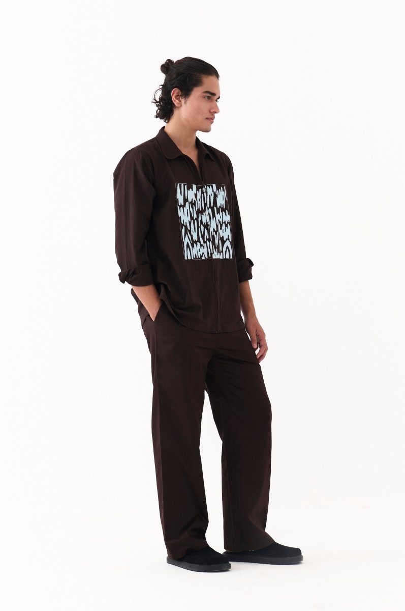 Emb. Patch Shacket - Three Clothing