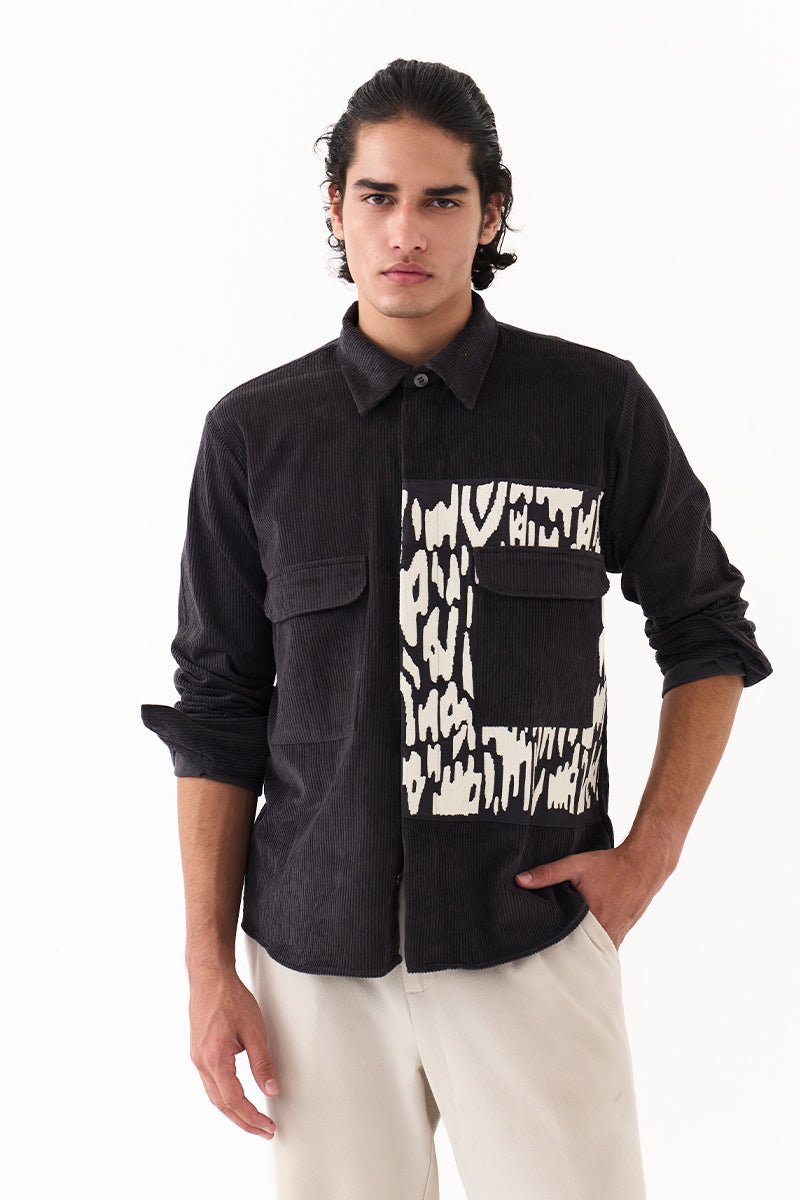 Emb. Patch Shirt - Three Clothing