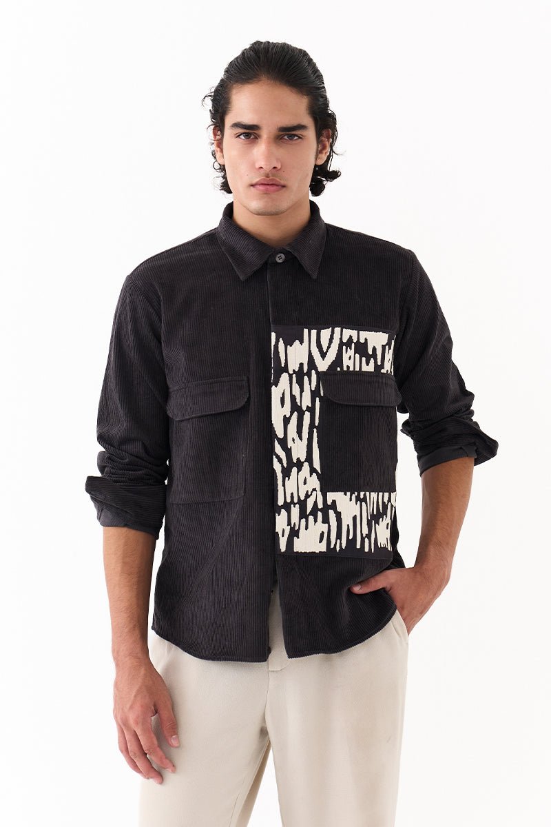 Emb. Patch Shirt - Three Clothing