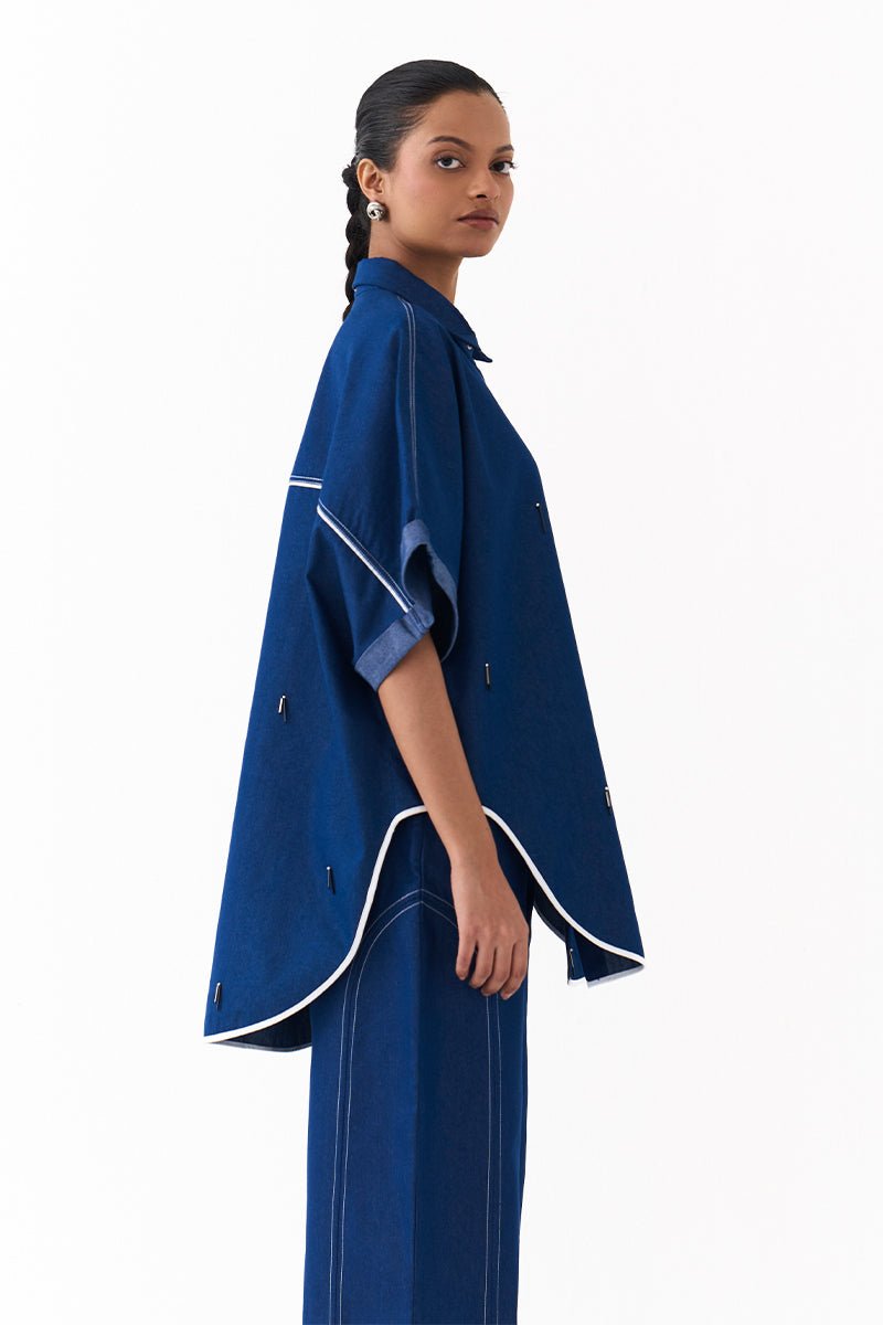 Emb. U - Hem Shirt - Three Clothing