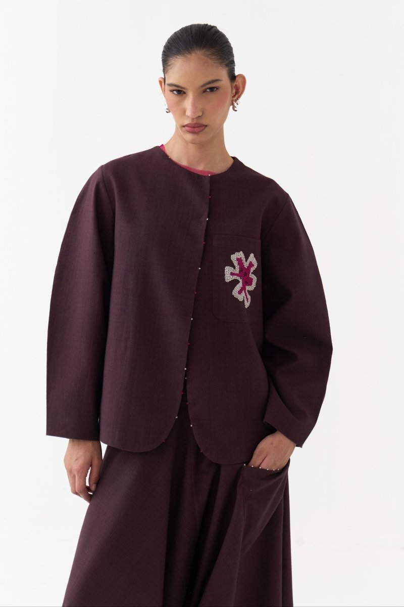 Embroidered Contour Overlay - Three Clothing