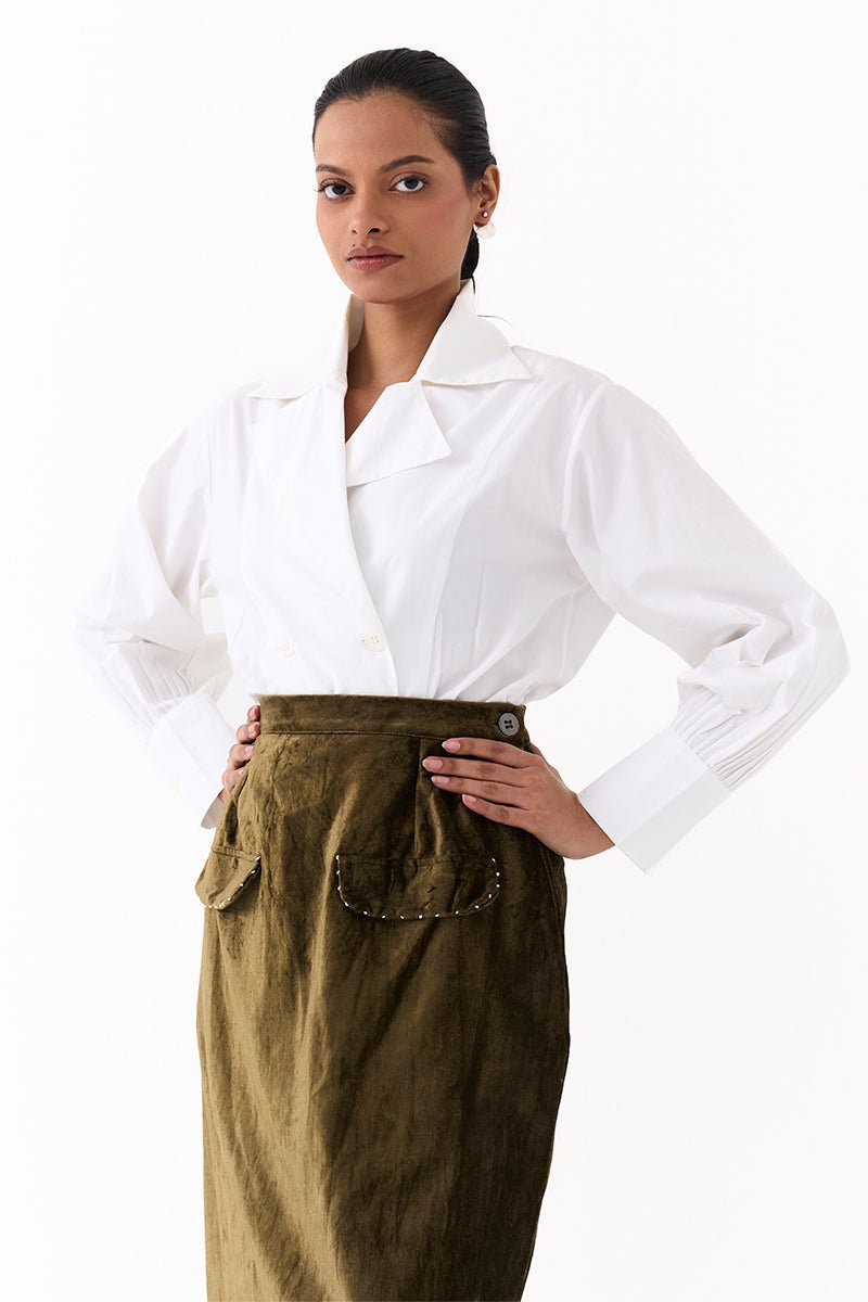 Flap Detail Skirt - Three Clothing