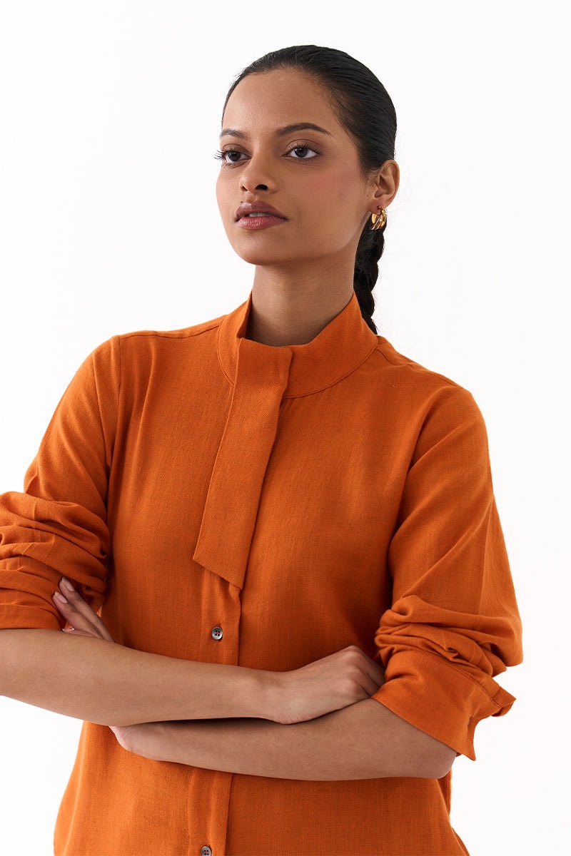 Flap Placket Tunic Co - Ord (Set of 2) - Three Clothing