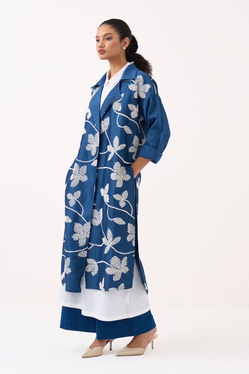 Floral All Over Emb. Overlay Co-Ord (Set of 3) - Three Clothing