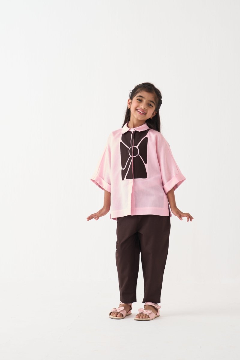Floral Applique Shirt Co - ord (Set Of 2) - Three Clothing